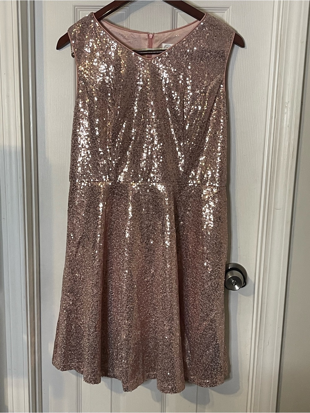 Dressever Rose Gold Sequin Party Dress